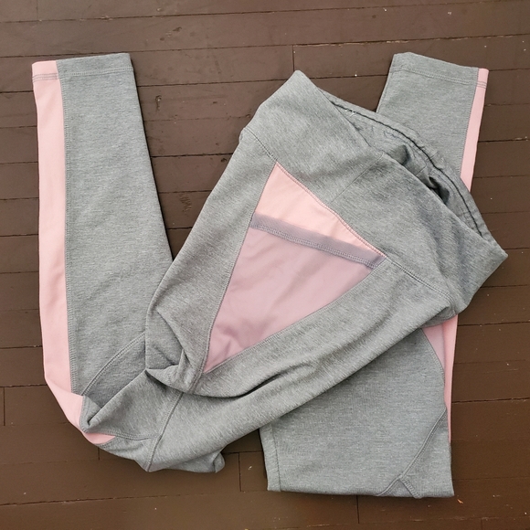 Justice Kids Grey & Pink Leggings Size Small. - Picture 4 of 8